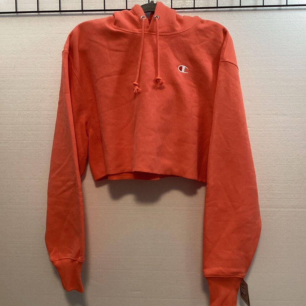 Champion LIFE Women's C‎ Logo Stitch Cropped Hoodie Sz M SKU # 58804